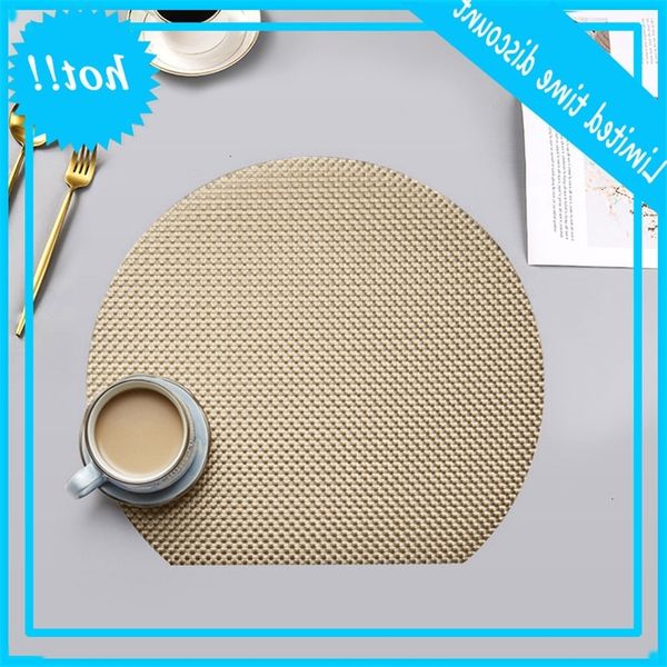 

circular european style pvc l hollowed out teslin western food plate environmental protection heat insulation table cup mat