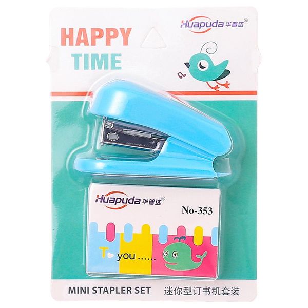 

симпатичные candy color mini portalble bookbinding stapler staples set школьные принадлежности офисные аксессуары японские канцтовары h jllk