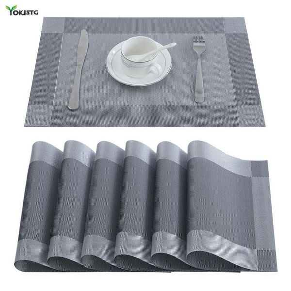 

yokistg pvc cup placemats coaster for dining plastic in kitchen accessories washable heat-resistant pad environmental ta bbyusx