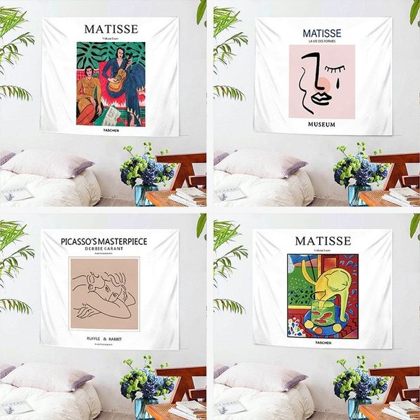 

nordic oil painting tapestry decorative cloth home decoration wall hanging tapestry