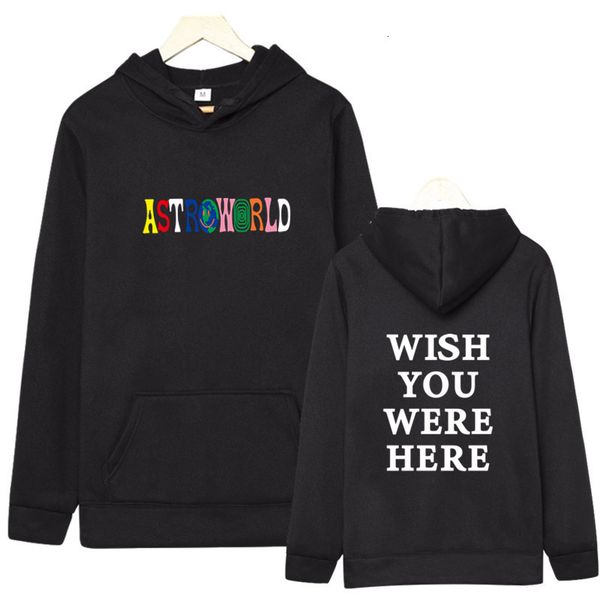 

new men's sweater astroworld fashion lettered men's hoodie in aw19, Black