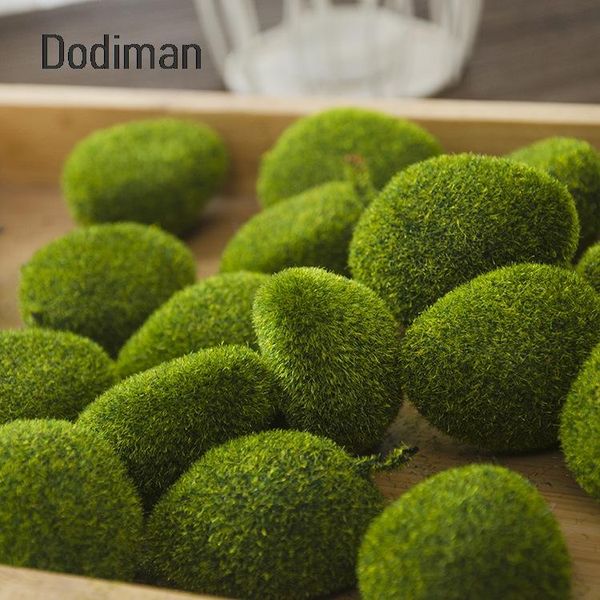 

decorative flowers & wreaths green flocking moss block foam stone fake rock artificial flower pots christmas wedding home garden decoration