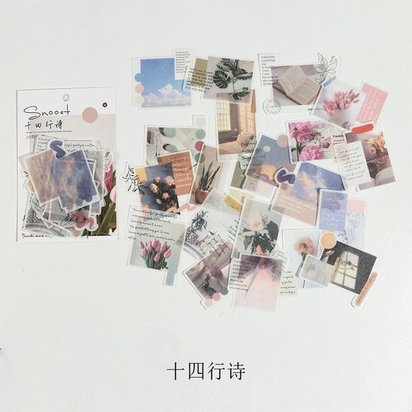 

tianzi 40шт пакет письмо о времени поэзия васи бумаги наклейки diy diary deco planner journal декоративное канцелярские наклейки wmtmjv hx_p