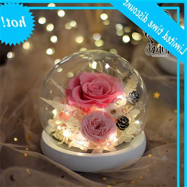 

eternal roses, flowers, box, glass cover, valentine's day gift for diy