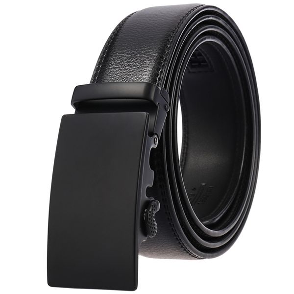 

genuine leather men's belt luxury designer mens belts strap automatic buckle male belt for men golf 3.5cm black 220210, Black;brown
