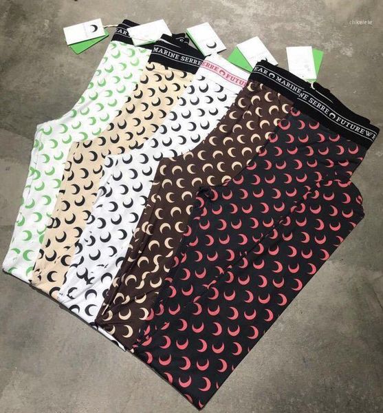 

new marine serre bottoming high waist leggings woman pants half moon tights leggings marine serre woman pants11, Black