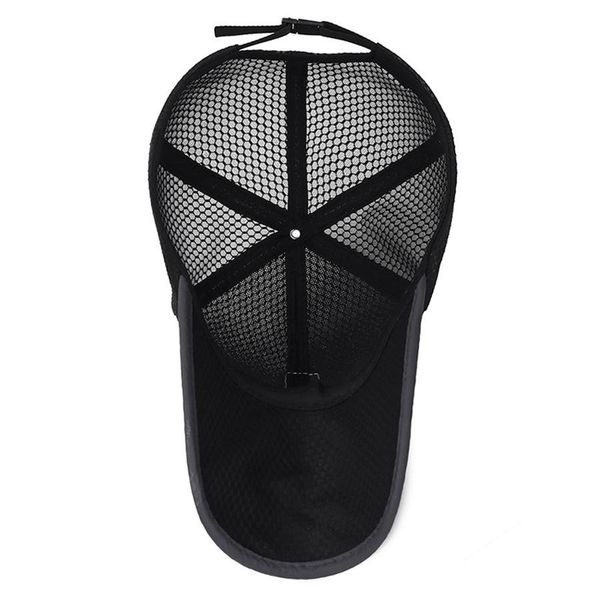 

new arrival mesh baseball caps long brim adjustable breathable comfortable sunshade sun hat snapback caps gorras h wmttcf, Black;white