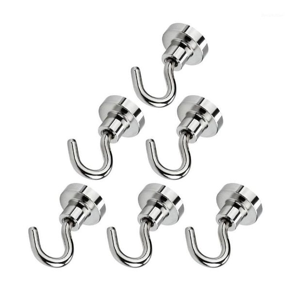 

hooks & rails promotion silver magnetic hooks,6x cruise set for hang and add storage, powerful heavy duty neodymium magnet hook1