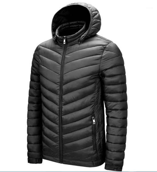 

winter 2020 new leisure cotton dress pure color simple hooded stand collar light cotton jacket1, Black