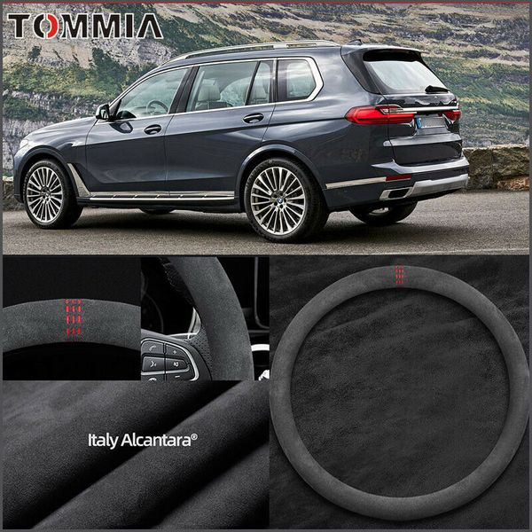 

o type 15" non-slip black alcantara suede car steering wheel cover for bmw x7