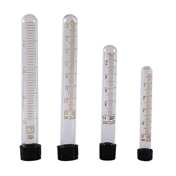 

1pcs glass graduated glass test tubes with black screw cap 5ml/10ml//20ml lab supplies 1p bbycmh