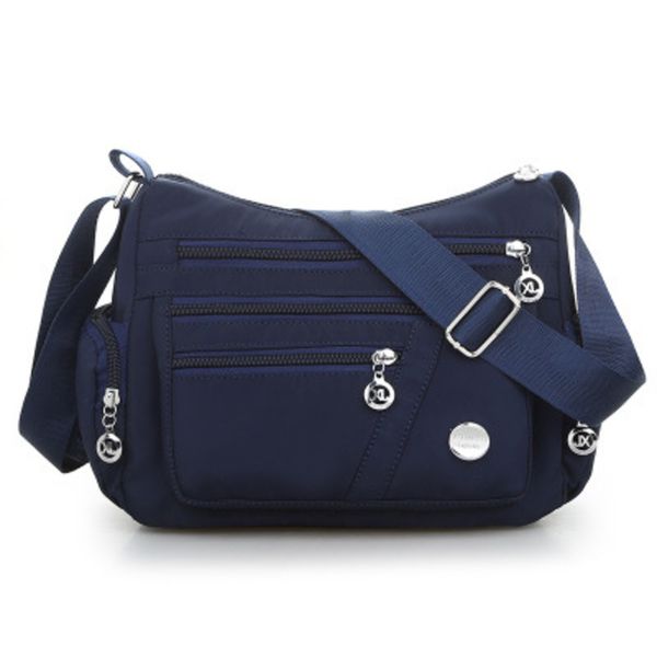 

women shoulder messenger bag casual waterproof nylon zipper pocket handbag fashion large capacity travel female crossbody bags c0125
