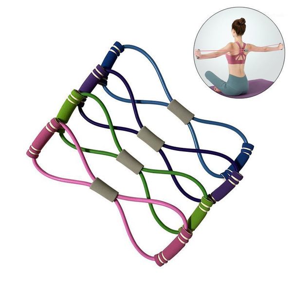 

accessories yoga equipment sport 8 word chest resistance bands mat workout fitness block ring strap equipment1