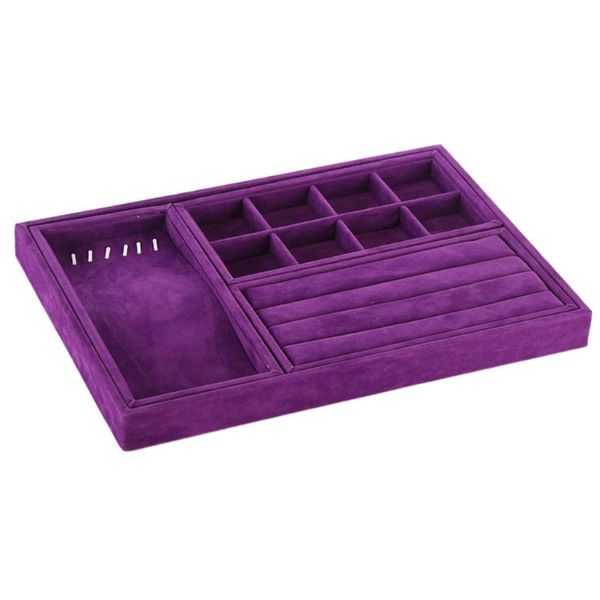 

velvet jewelry box template board jewelry drawer tray, Pink;blue