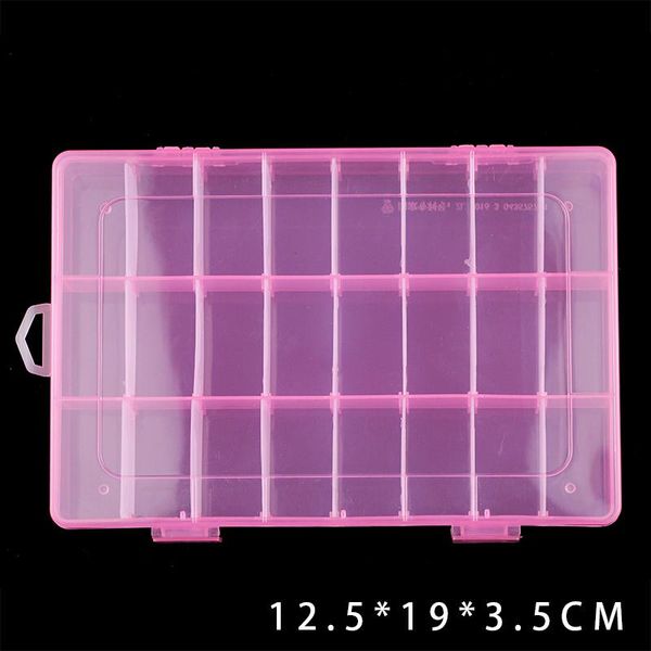 

jhnby регулируемое 24 слоты отсек пластиковые jewelry box для хранения case контейнер для организатора бусы серьги кольца подарочные коробки