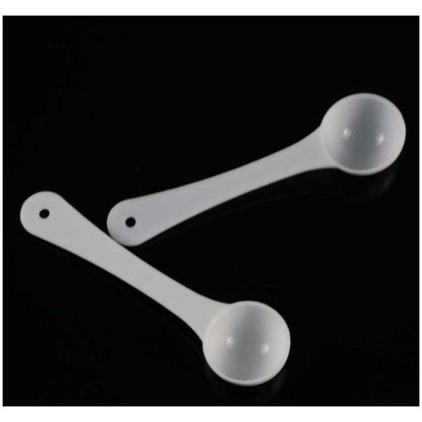 

1g professional plastic 1 gram scoops spoons for food milk washing powder medcine white measuring spoon jllbrs eatout
