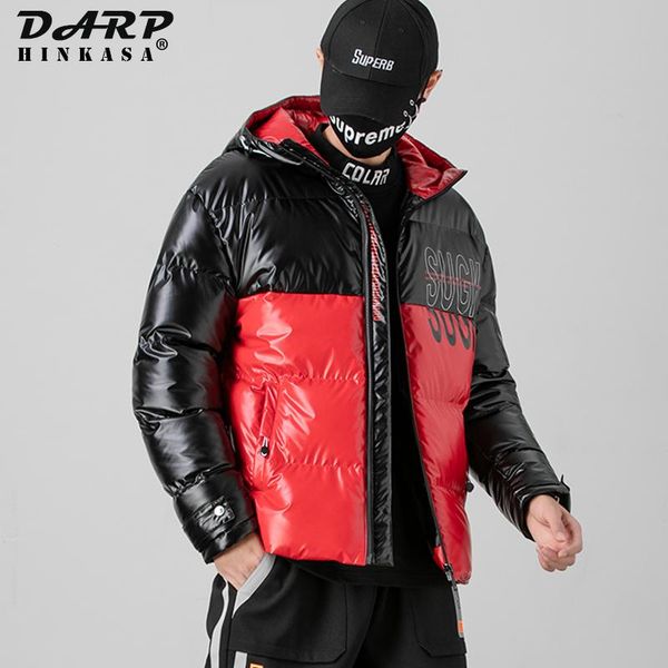 

2020 new winter men parkas jackets casual fashion hip hop streetwear parka coat men warm thick hooded jackets windbreaker, Black