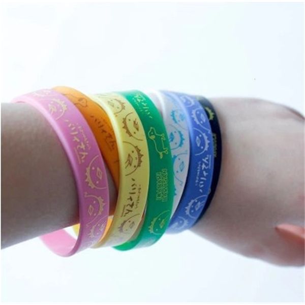 

bracelet sports diy jelly color fashion star cartoon children silicone wristband, Black