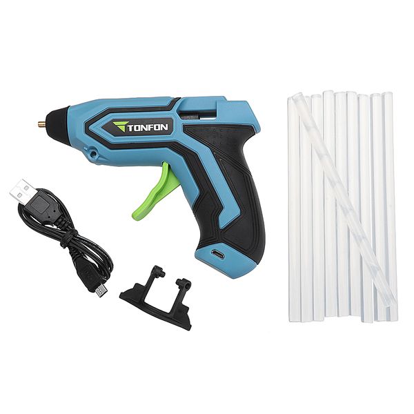 

tonfon original 3.6v cordless glue guns usb rechargable melt glue guns kits with 10 glue sticks for diy handwork