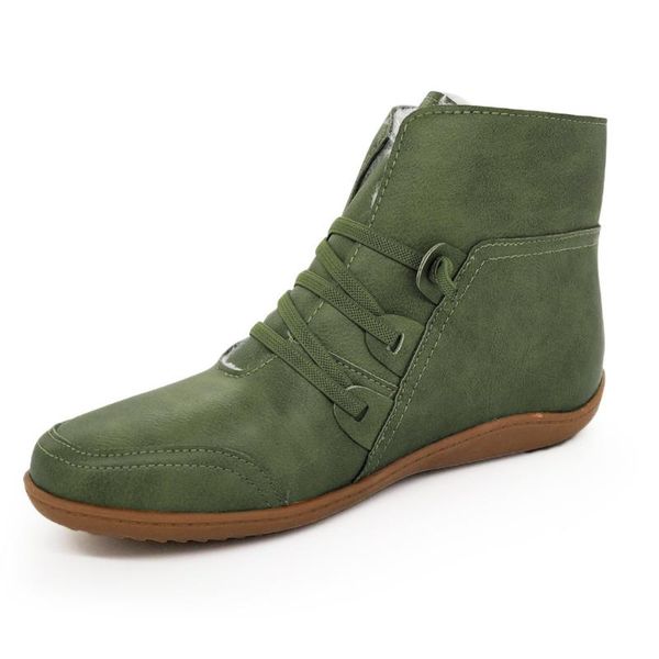 

boots women shoes snow ladies winter warm flat woman plush boot 2121 leather retro, Black