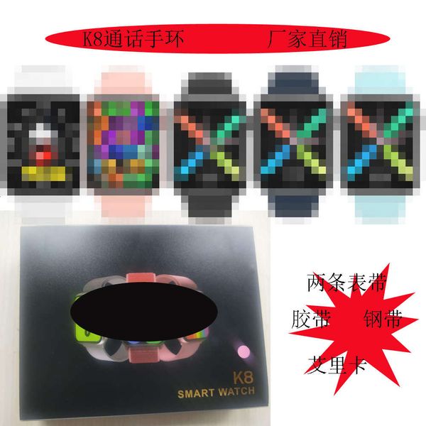 

k8 smart bracelet multi sport watch sleep monitoring call sms phone wechat body temperature