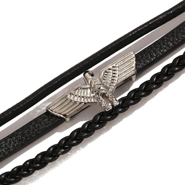 

junwei new fashion eagle multi-слоя тканые кожаные браслеты магнитные пряжки кожаные браслеты подарки для женщин панк ювелирные изделия bbyl