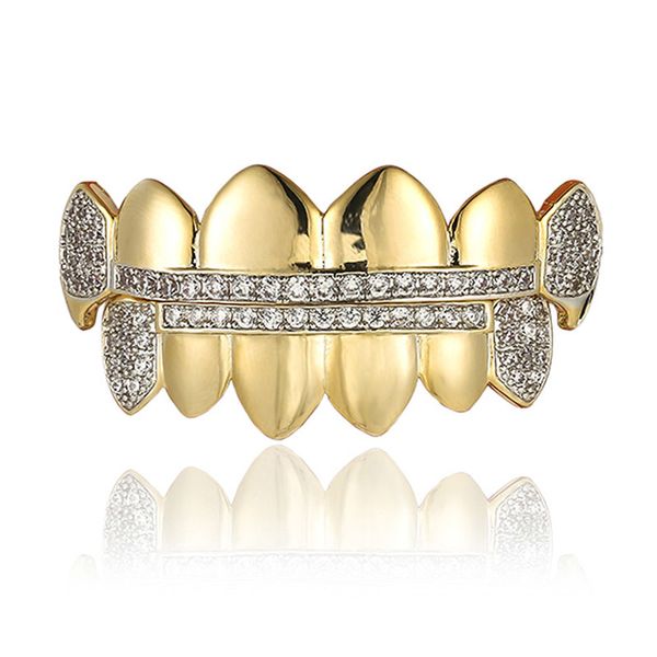 

hop hip frozen out a zircon bottom set of teeth for fashionable women's tooth grillz jewelry un3o, Silver