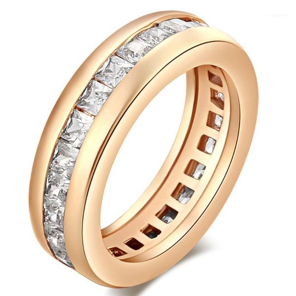 

titanium stainless steel rings for women slash a line of cz fashion jewelry for girls wedding engagement bands wholesale1, Slivery;golden