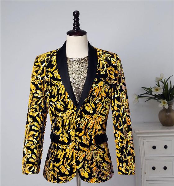 

s-6xl2020 night club singers dazzle stage suit dazzle sequin suit jacket man, White;black