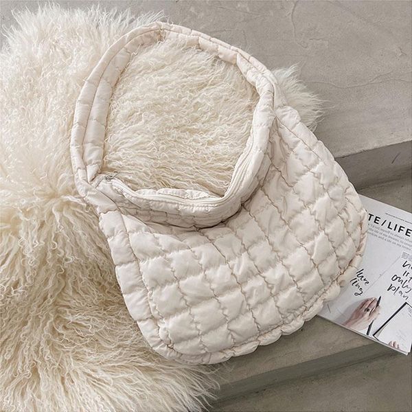 

winter soft down bags large capacity shoulder bags for women brand designer ladies crossbody bag casual trending handbags female