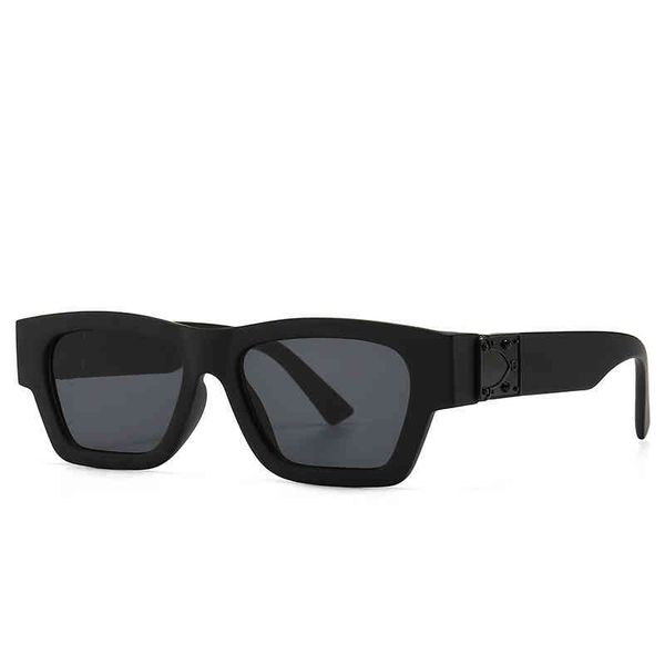 

86224 new modern large frame sunglass trend street sunglass, White;black