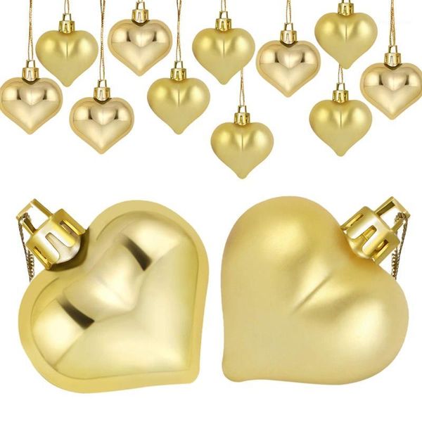 

decorative objects & figurines 24 pieces heart shaped ornaments valentine's day ornament for decoration, 2 styles (gold)1
