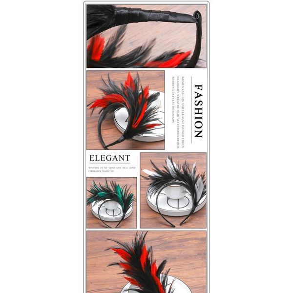

haimeikang easter festival hair accessories colors hair band party headpiece women flapper feather headband decorati jlljdv
