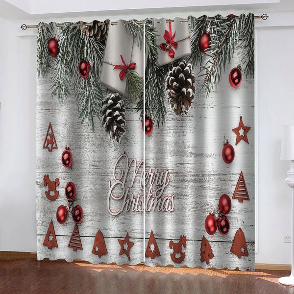 

luxury blackout 3d window curtains for living room bedroom red christmas curtains decoration curtains