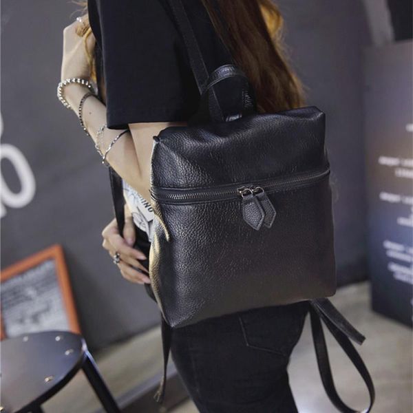 

backpack style clearance2021 fashion leather black small women softback mini bag