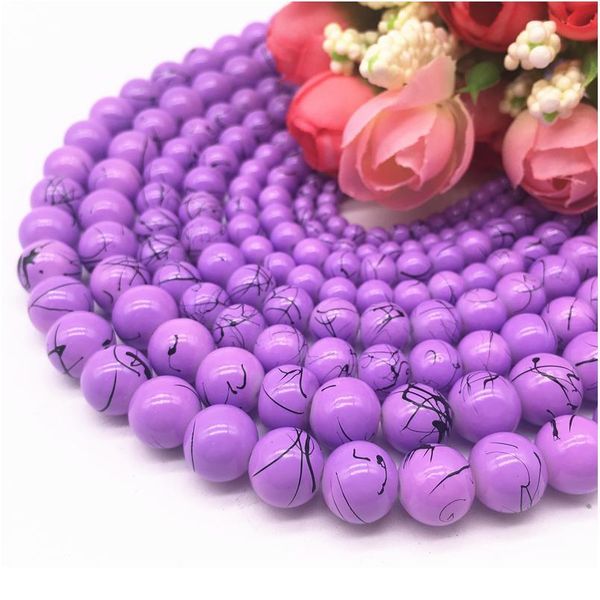 

wholesale 4/6/8/10mm czech glass beads loose spacer beads painted charm for jewellery making diy bracelet&neck qylpur