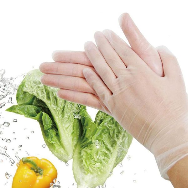 

gloves gloves disposable pvc 100pcs transparent dishwashing/kitchen/latex/rubber/garden universal for cleaning