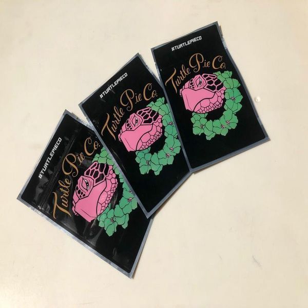 

pie bags 3.5-7g bag resealable edibles zipper packaging empty storage bags local turtle mylar bbyocb lipper