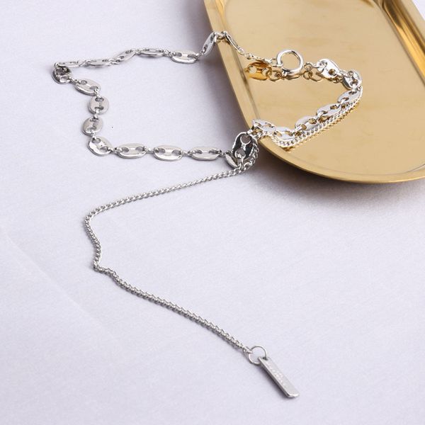 

chokers classic chain silver plated tassel long necklace for women 0927