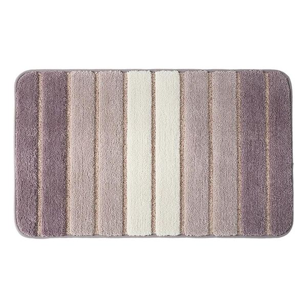 

striped bathroom rug mat, door mat, soft and absorbent bathroom non slip microfiber shower rug