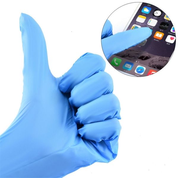 

blue latex exam nitrile shipping premium disposable powder (non latex) pack of 100 pieces new pattern gloves 02