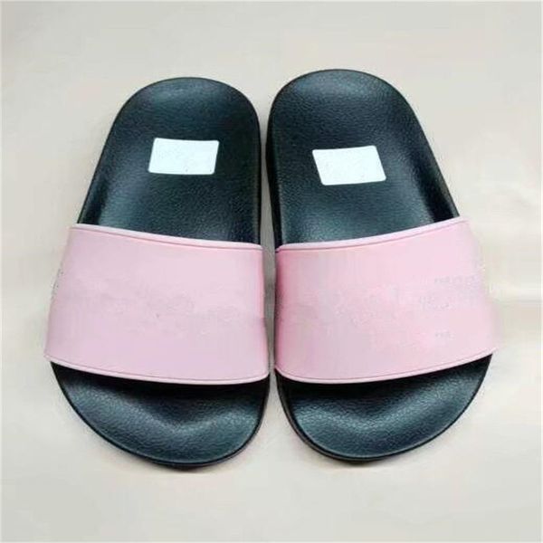 

2020 luxury paris designer sliders mens womens summer rubber sandals beach slide slippers ladies flip flops loafers causal indoor shoes k09, Black