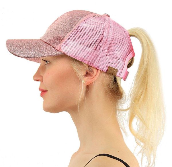 

new glitter baseball cap summer dad hats for women 2018 snapback hip hop caps messy sequins shine mesh trucker hat 56wdi, Blue;gray