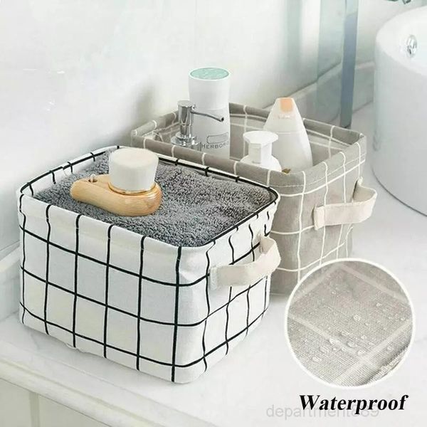 

foldable deakbasket sundries box cabinet underwear holder cosmetic storage bags stationery washing organizer owd1275