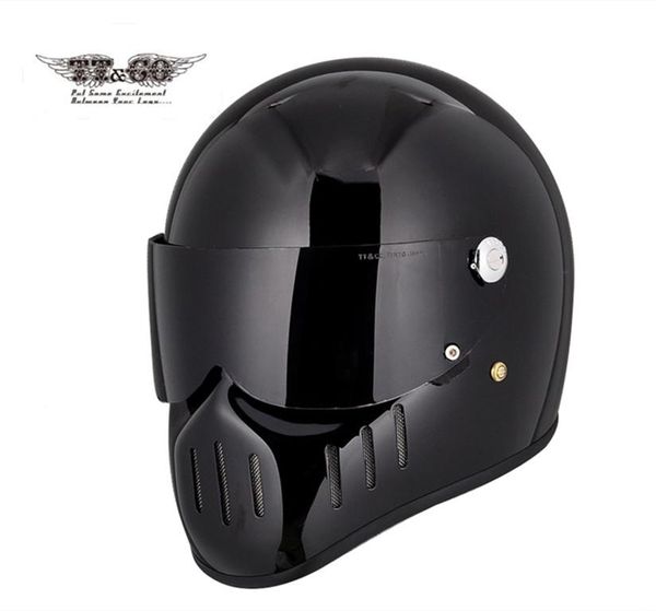 

ttco japanese style motorcycle vintage helmet full face casco moto helmet fiberglass ing