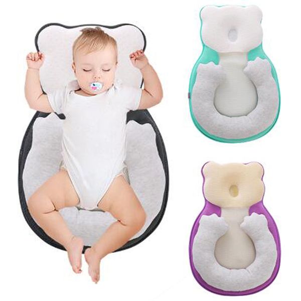 Bebek Anti-Rulo Yastık Yenidoğan Düz Kafa Önlemek Bebek Uyku Pozisyoner Yastık Toddler Bebek Beşik Cradle Cot Nest Bassinet LJ201014