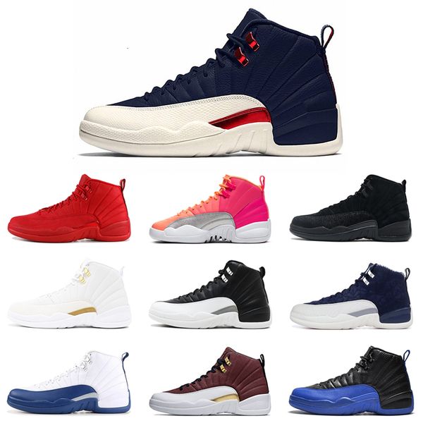 

12 men shoes 12s dark grey game royal reverse taxi punch mens trainers sports sneakers 7-13 new arrival