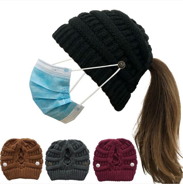 

женщины criss cross hollow out вязаная шляпа зимние крючком шапочки лыжные крышки с маска для лица шапка шапка шапка шапка шляпы уха muffs f, Yellow