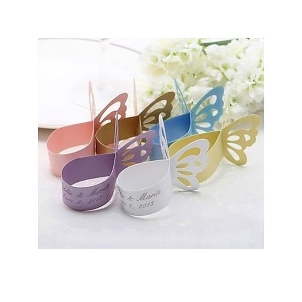 

50 pcs/set lovely butterfly paper napkin rings supplies for wedding party decoration hogard 50 qylpjo