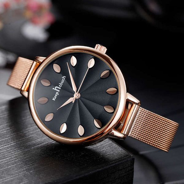 

watch watch women's new quartz selling student waterproof steel belt women's fashion watch, Slivery;brown